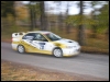 Mika Kosunen - Marko Turunen (Mitsubishi Lancer EVO IV) viiendal kiiruskatsel Kõljalas. (18.10.2003) Rando Aav