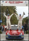 Sanremo ralli võitjad Sebastien Loeb ja tema kaardilugeja Daniel Elena. (05.10.2003) AP Photo / Scanpix