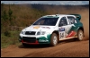 Didier Auriol Škoda Fabia WRC-l Austraalia ralli viiendal katsel. (05.09.2003) Ralph Hardwick / Škoda-Auto