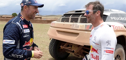 Stéphane Peterhansel ja Sébastien Loeb. Foto: Peugeot Sport