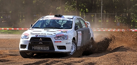 Markus Abram - Rain Jõessar lõpetasid Kurzeme ralli teise tulemusega. Foto: Dace Janova / 4rati