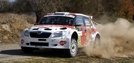 Karl Kruuda ja Martin Järveoja Küprose rallil. Foto: ircseries.com