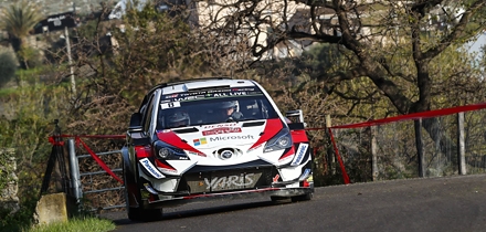 Ott Tänak ja Martin Järveoja ralli testikatsel. Foto: Toyota Gazoo Racing