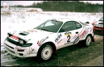 Martins Bolodise võistlusauto rallil Eesti Talv 2002 Foto: Arnolds Šivars