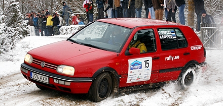 Taavi Piipuu - Alain Sivous Volkswagen Golfil. Foto: Raul Vinni