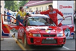 Priit Saluri ja Indrek Lepp Škoda ralli finišis. Foto: Simo Kell