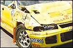 Ekipaaži Ago Ahu - Kalle Ahu võistlusauto Mitsubishi Lancer EVO III.