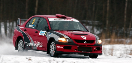 Priit Saluri - Indrek Lepp Antsla ralli kiiruskatsel. Foto: Kunnar Rüsülainen