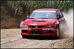 Mait Meriloo - Peep Kallaste autol Mitsubishi Lancer Evo 9. Foto: Zona Rallyes