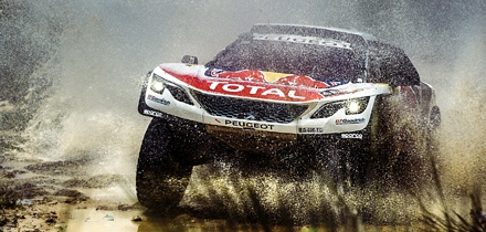 Sebastien Loeb ja Daniel Elena võistlusrajal. Foto: Peugeot Total