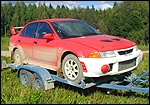 Ekipaaži Jaan Mölder junior - Tõnu Vunn Mitsubishi Lancer EVO VI. Foto: Erakogu