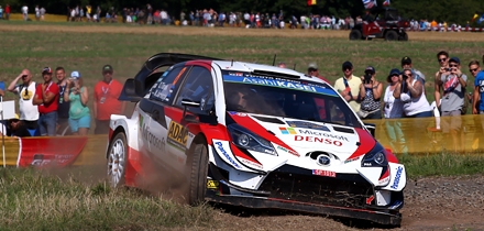 Ott Tänak liigub Saksamaa rallil kolmanda järjestikuse rallivõidu suunas. Foto: Toyota Gazoo Racing