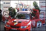 Skoda ralli võitjad Priit Saluri ja Indrek Lepp finišis. Foto: Villu Teearu