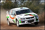 Martin Rauam ja Kristo Kraag Mitsubishi Lanceril. Foto: Top Run Racing