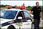 Marek Toome ja ohutusauto. Foto: Jan Valge