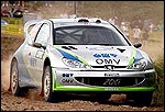 Manfred Stohl autol Peugeot 206 WRC. Foto: ADAC Motorsport GmbH