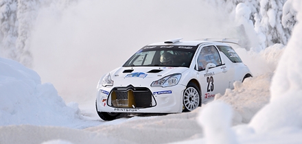 Karl Kruuda ja Martin Järveoja võistlevad esmakordselt autol Citroen DS3 R5. Foto: AKK Sports Oy