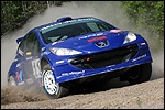 Juho Hänninen - Mikko Markkula autol Peugeot 207 Super 2000. Foto: Repro