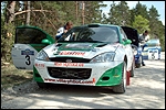 Soome rallipaari Jouni Ampuja - Mikko Markkula Ford Focus. Foto: Rando Aav