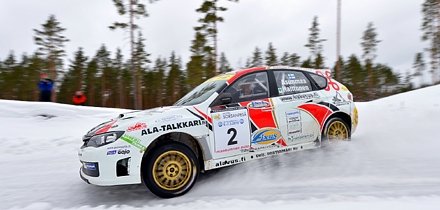 Ralli võitsid Subaru Imprezaga kihutanud Teemu Asunmaa ja Jonne Halttunen. Foto: Toni Ollikainen