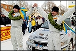 Vinterpokaleni ralli võitjad Stig-Olov Walfridson - Lars Bäckman. Foto: Stefan Tkatjenko