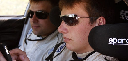 Roland Murakas ja Kalle Adler võistlevad Salo Racingu Mitsubishiga. Foto: Rando Aav