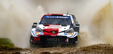 Sébastien Ogier ja Julien Ingrassia Sardiinia rallil. Foto: Toyota Gazoo Racing