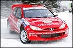 Jimmy Joge - Mattias Andersson autol Peugeot 206 WRC. Foto: Repro