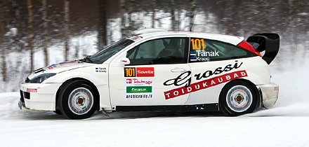 Ott Tänak ja Kristo Kraag autol Ford Focus WRC. Foto: Petri Skog
