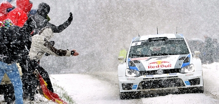 Sébastien Ogier - Julien Ingrassia Monte Carlo ralli testikatsel. Foto: Volkswagen