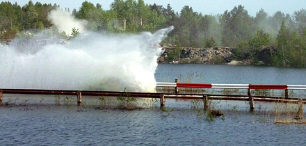 Veetase oli kõrge 2002. aastal, kui rada läbis Tallinna ralli kiiruskatse. Foto: Alar Tammik
