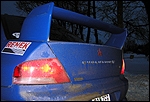 Rallipaari Jaanus Murakas - Arvo Arula Mitsubishi Lancer Evo 7. Foto: Mihkel Mändla