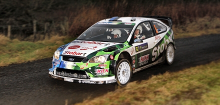 Urmo Aava - Kuldar Sikk autol Ford Focus RS WRC 08. Foto: Stobart Motorsport