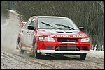 Ivars Vasaraudzis - Valdis Spredzis Mitsubishil. Foto: Arnolds Šivars